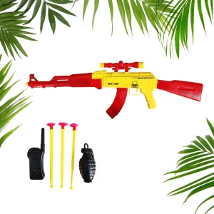 3121 Big Plastic AK 47 Toy Gun for Kids - 26 Inch Gun Toy for Kids Shooting Gun with Arrow Bullets Kids Toy Return Gift Item(bb gun)