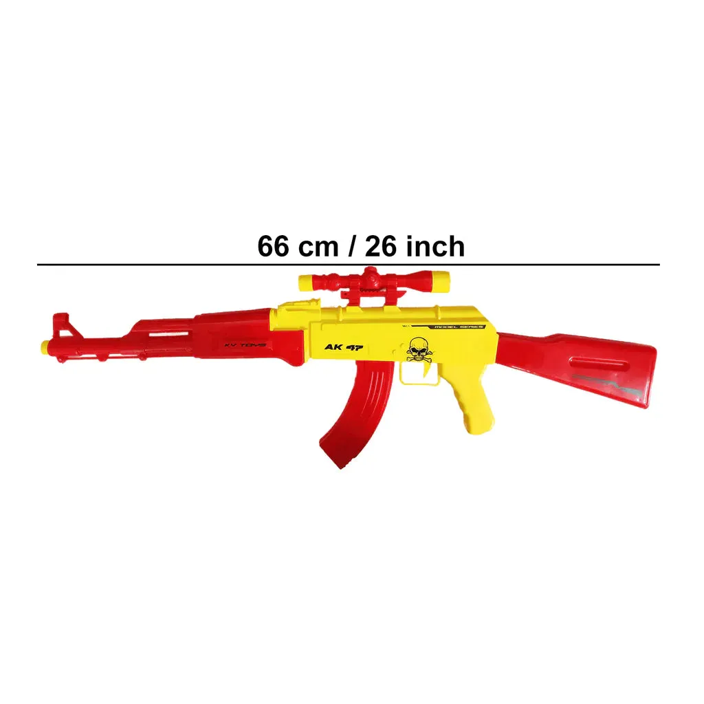 3121 Big Plastic AK 47 Toy Gun for Kids - 26 Inch Gun Toy for Kids Shooting Gun with Arrow Bullets Kids Toy Return Gift Item(bb gun)