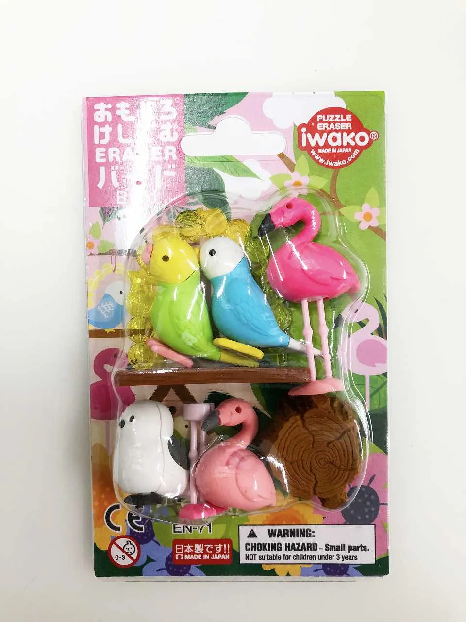 383371 BIRDS ERASER CARD-SINGLE