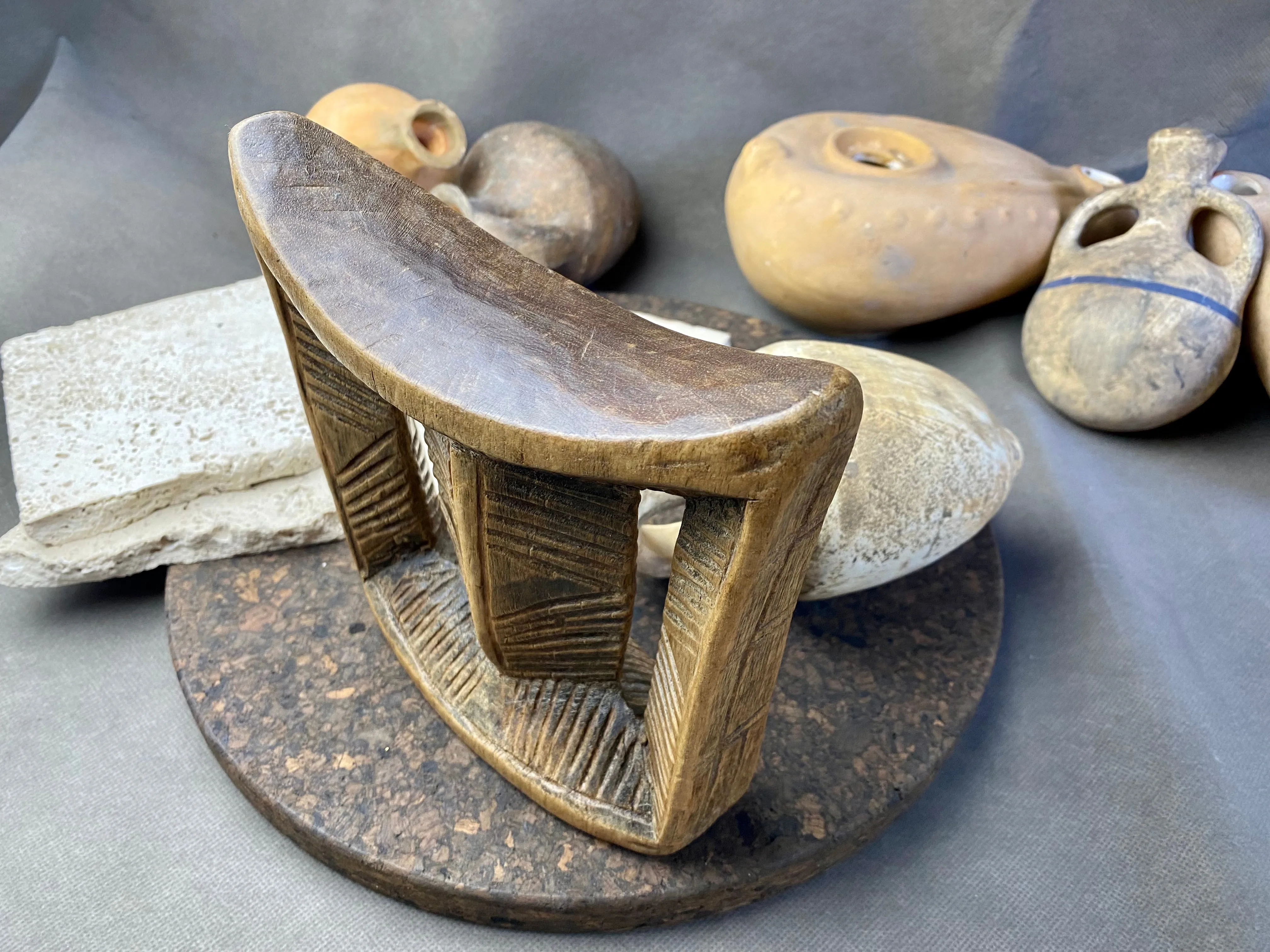 Antique Ethiopian Wood Headrest