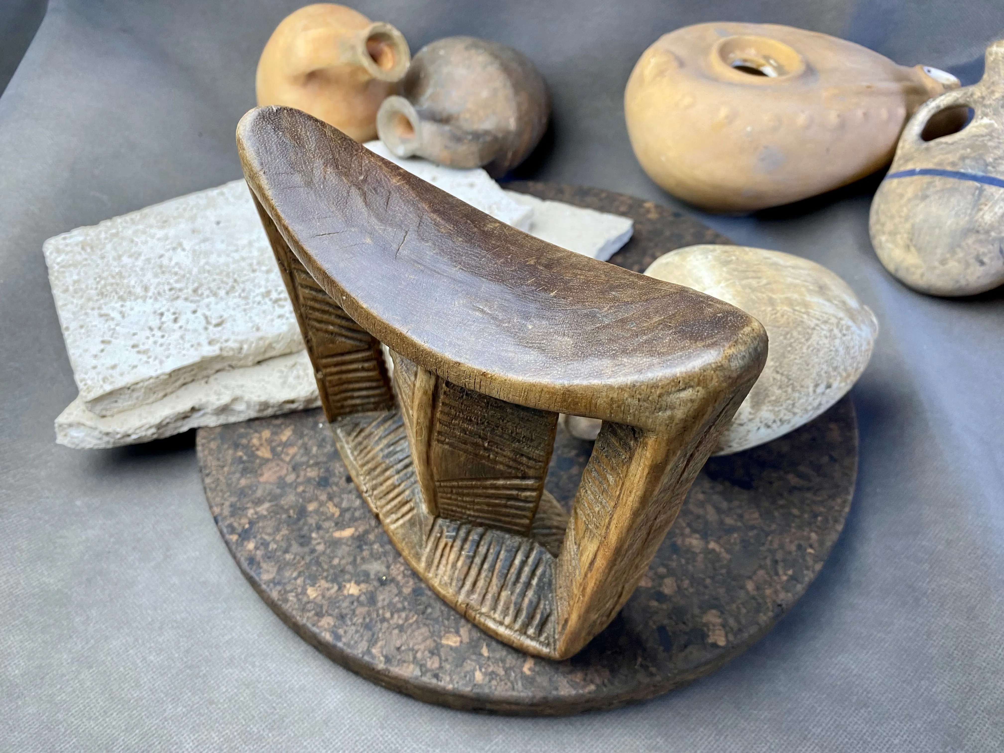 Antique Ethiopian Wood Headrest