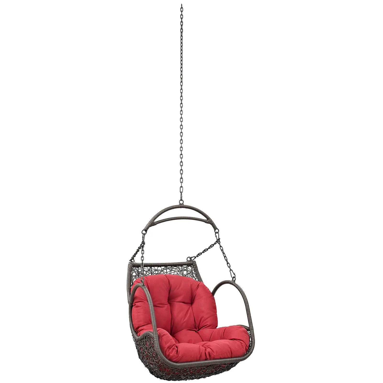 Arbor Outdoor Patio Swing Chair Without Stand Red EEI-2659-RED-SET