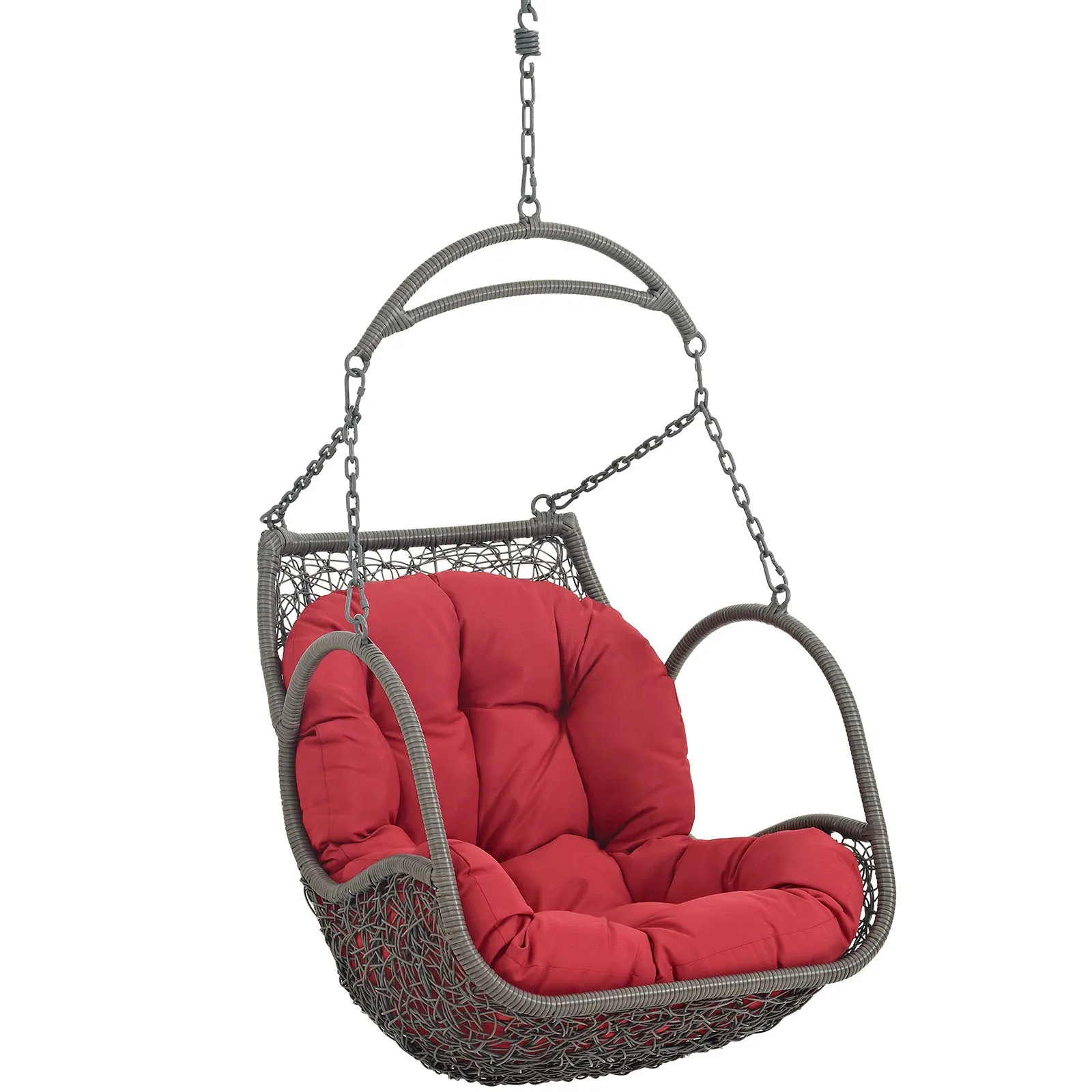 Arbor Outdoor Patio Swing Chair Without Stand Red EEI-2659-RED-SET