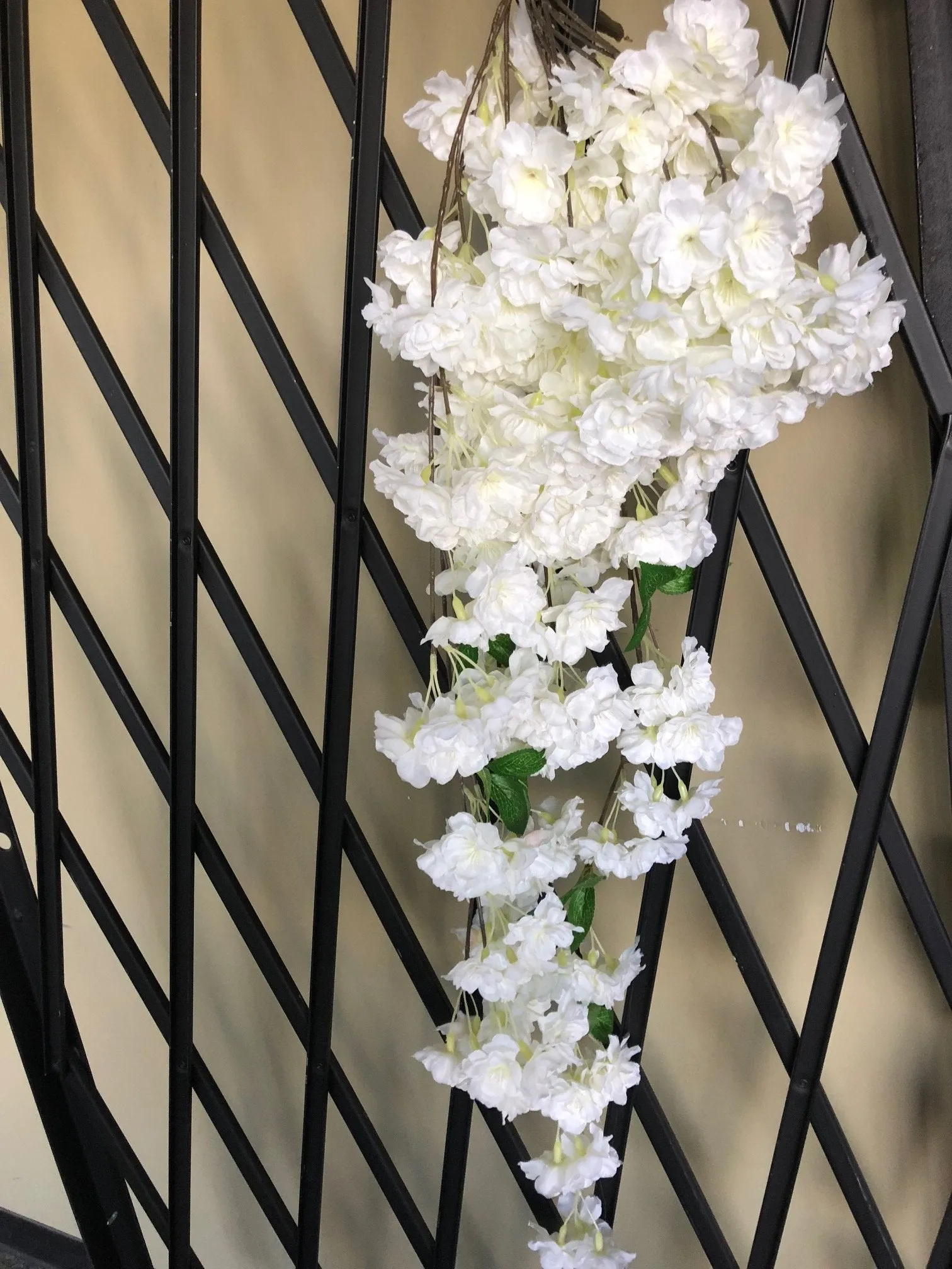 Artificial Cherry Blossom Hanging White wedding decoration silk fake flower