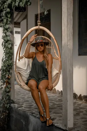 Bamboo Swing Chair for Outdoor | Rattan Hanging Chair | Cane Swing chair - Anala