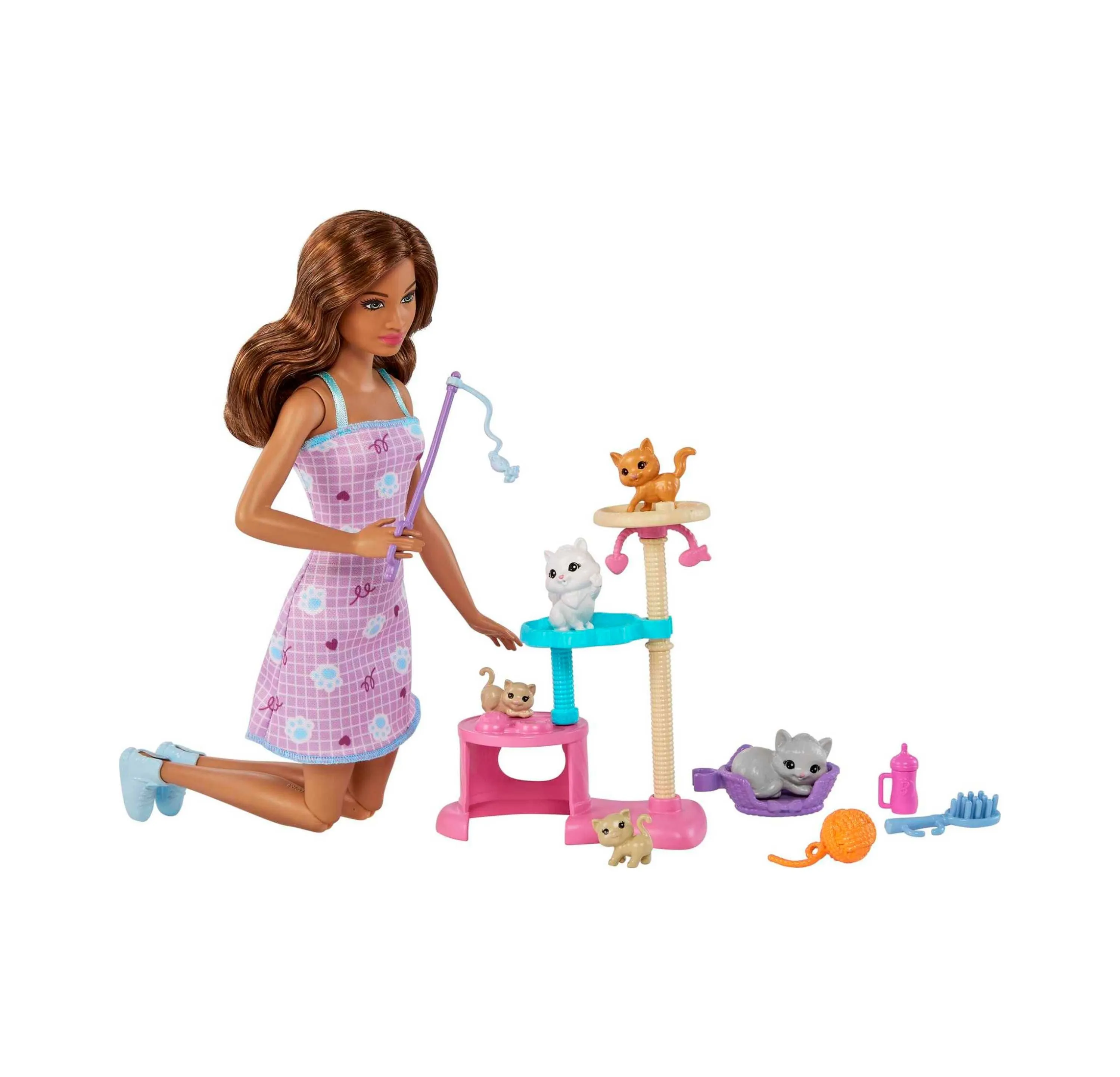 Barbie Kitty Condo Playset with Doll, Pets, and Accessories