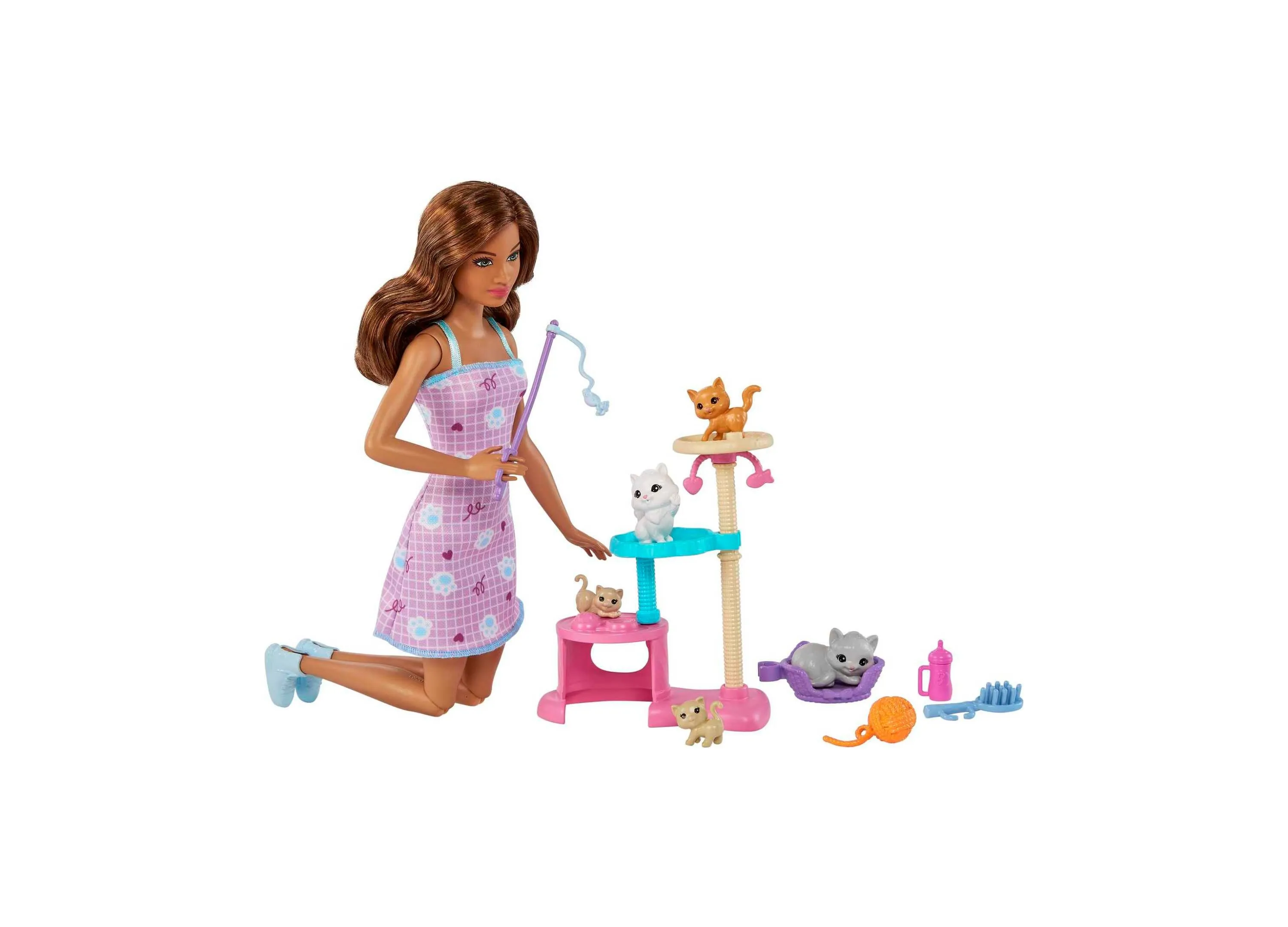 Barbie Kitty Condo Playset with Doll, Pets, and Accessories