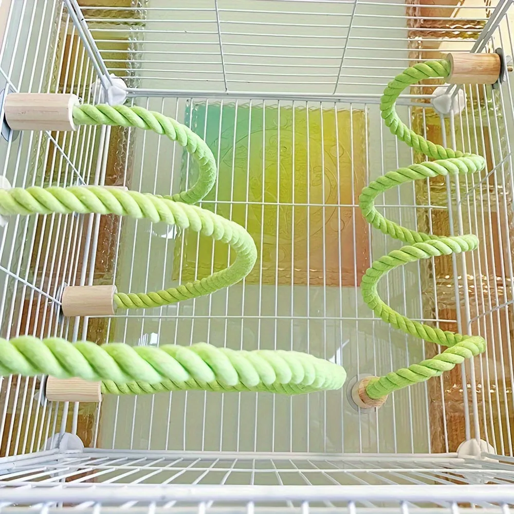 Bendable Pet Bird Cage Toy Exercise Perch for Various Pets