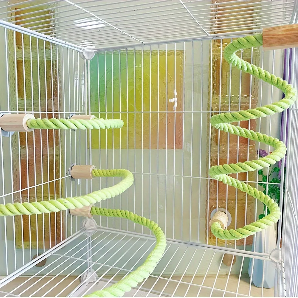 Bendable Pet Bird Cage Toy Exercise Perch for Various Pets