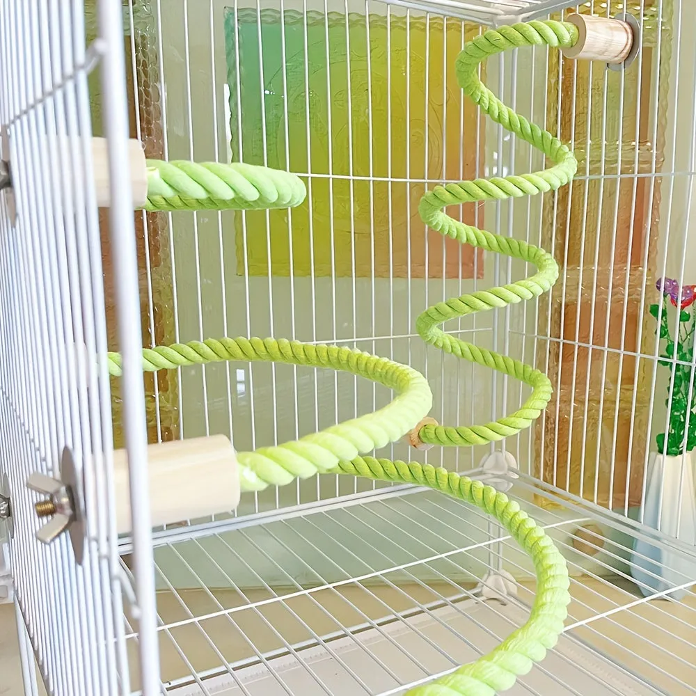 Bendable Pet Bird Cage Toy Exercise Perch for Various Pets