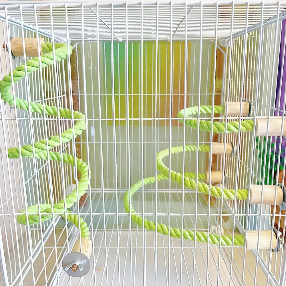 Bendable Pet Bird Cage Toy Exercise Perch for Various Pets