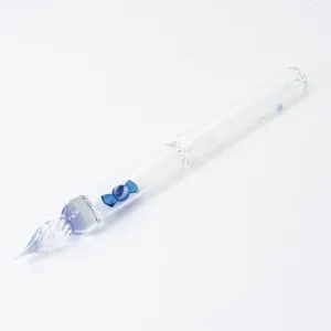 Blue Candy Captured Glass Dip Pen