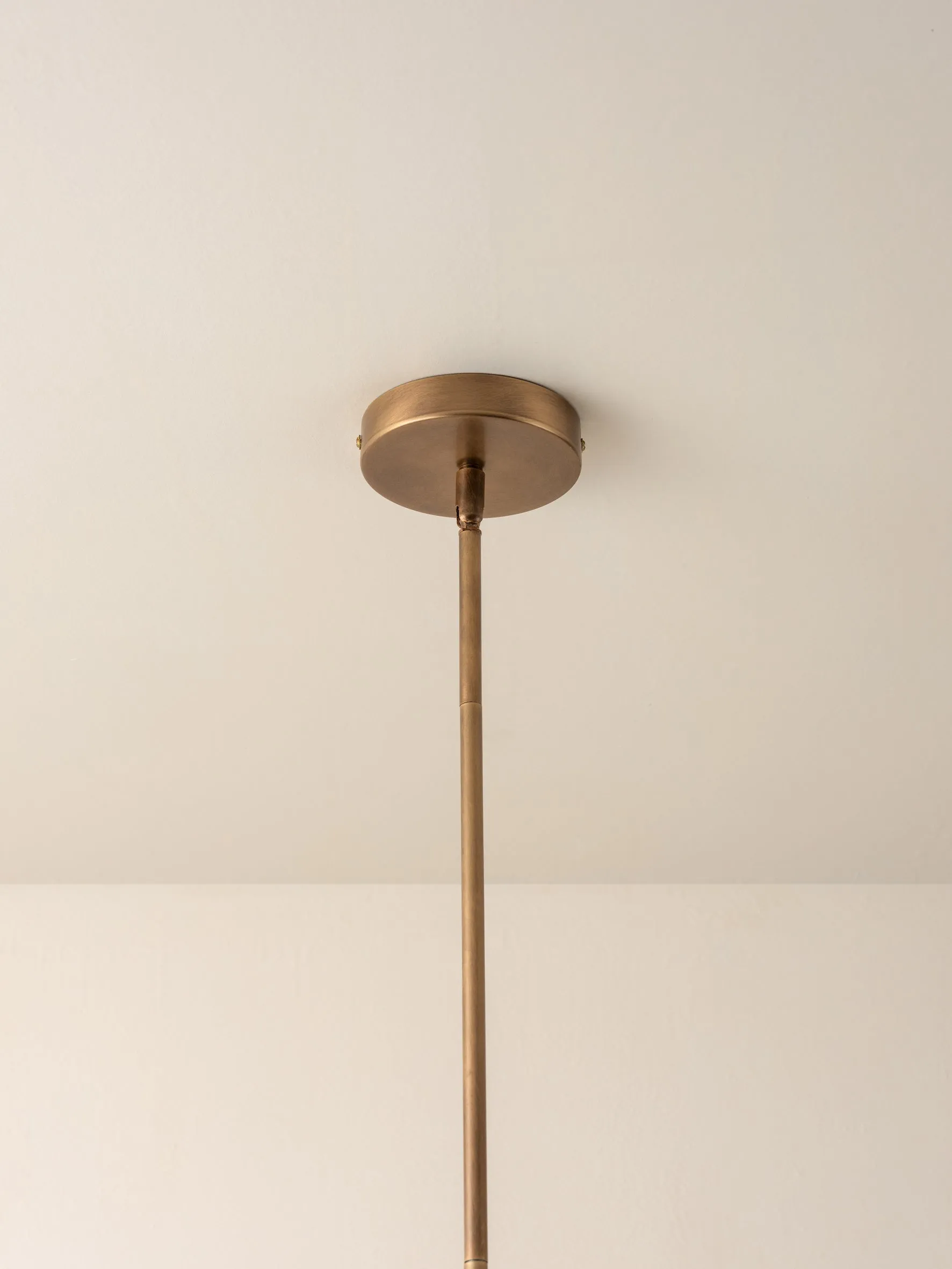 Boule - 4 light brass and opal pendant light