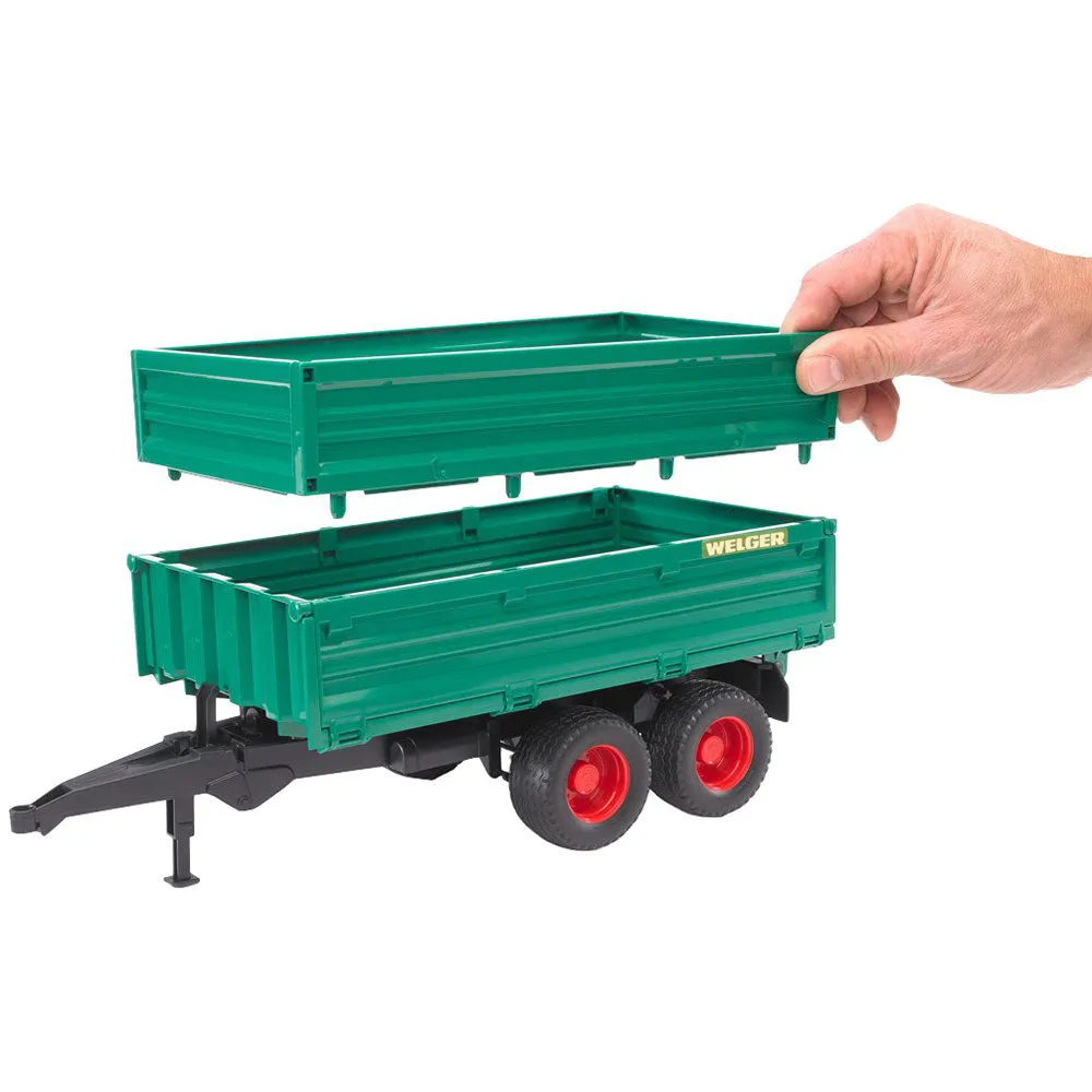 Bruder Toys Tandem Axle Tipping Trailer with Removable Top