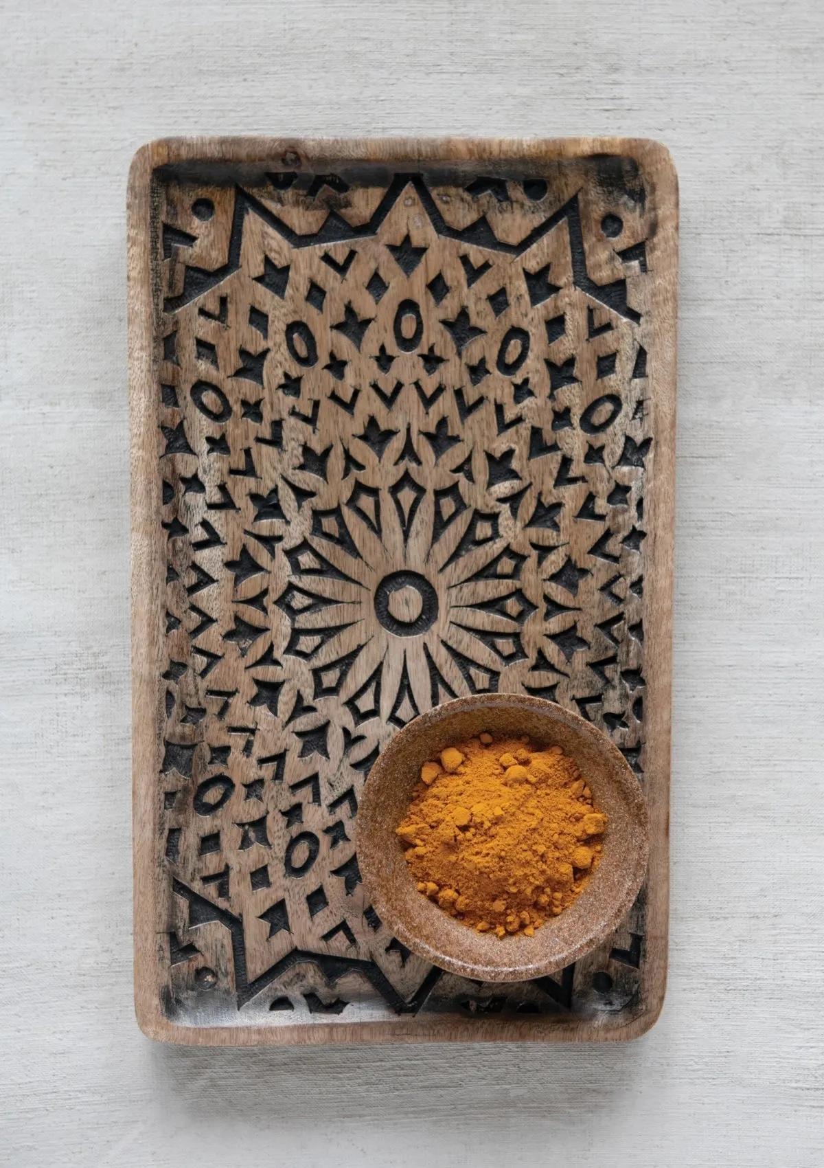 Carved Mango Wood Tray