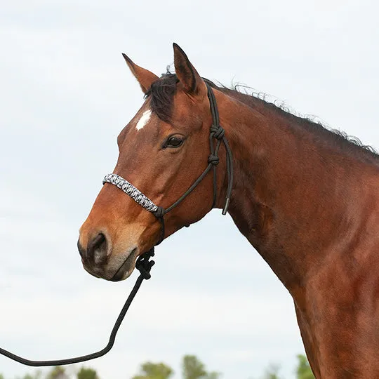 Cashel Braided Rope Nose Halter with Lead Rope- Black Camo