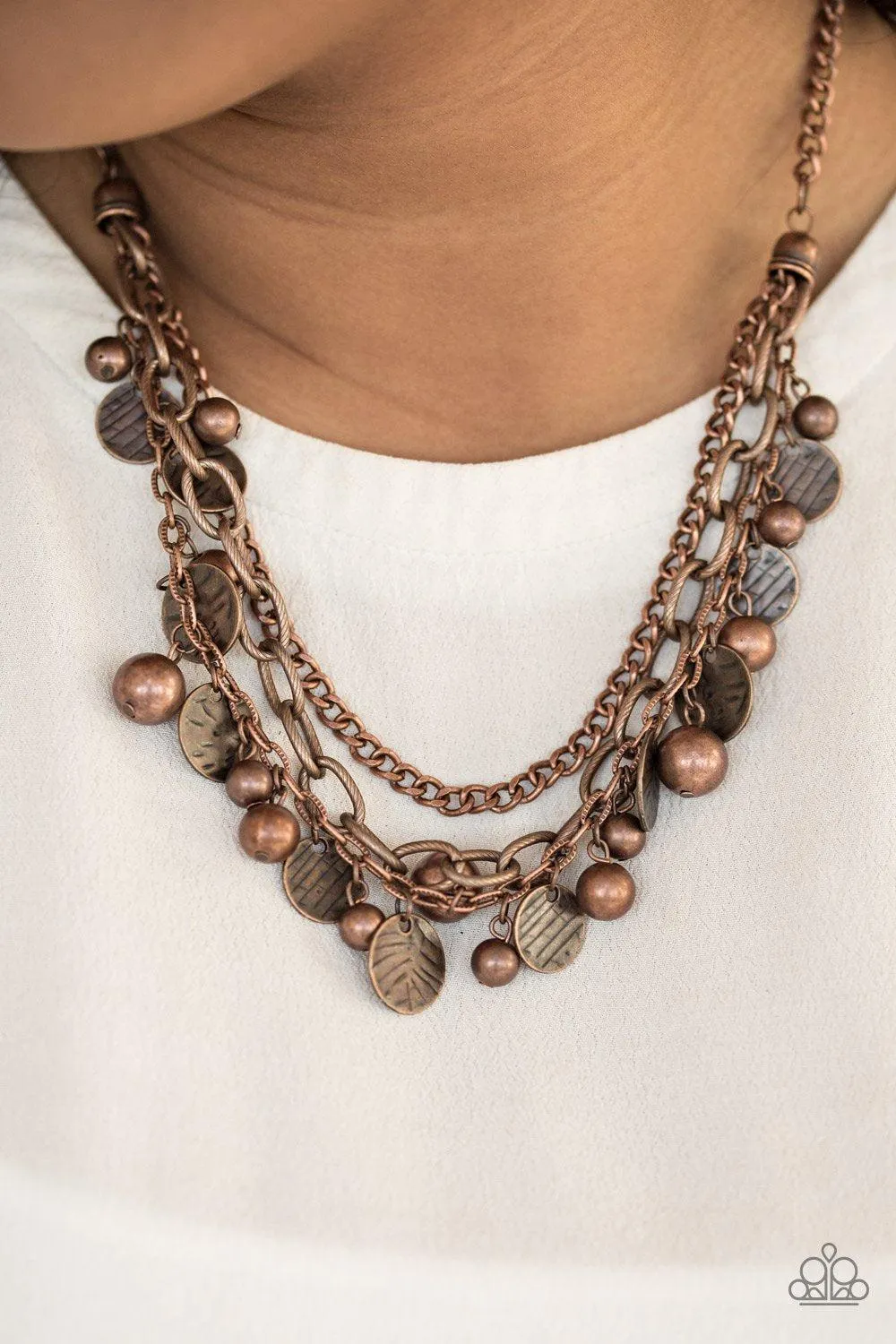 Cast Away Treasure Copper Necklace - Paparazzi Accessories