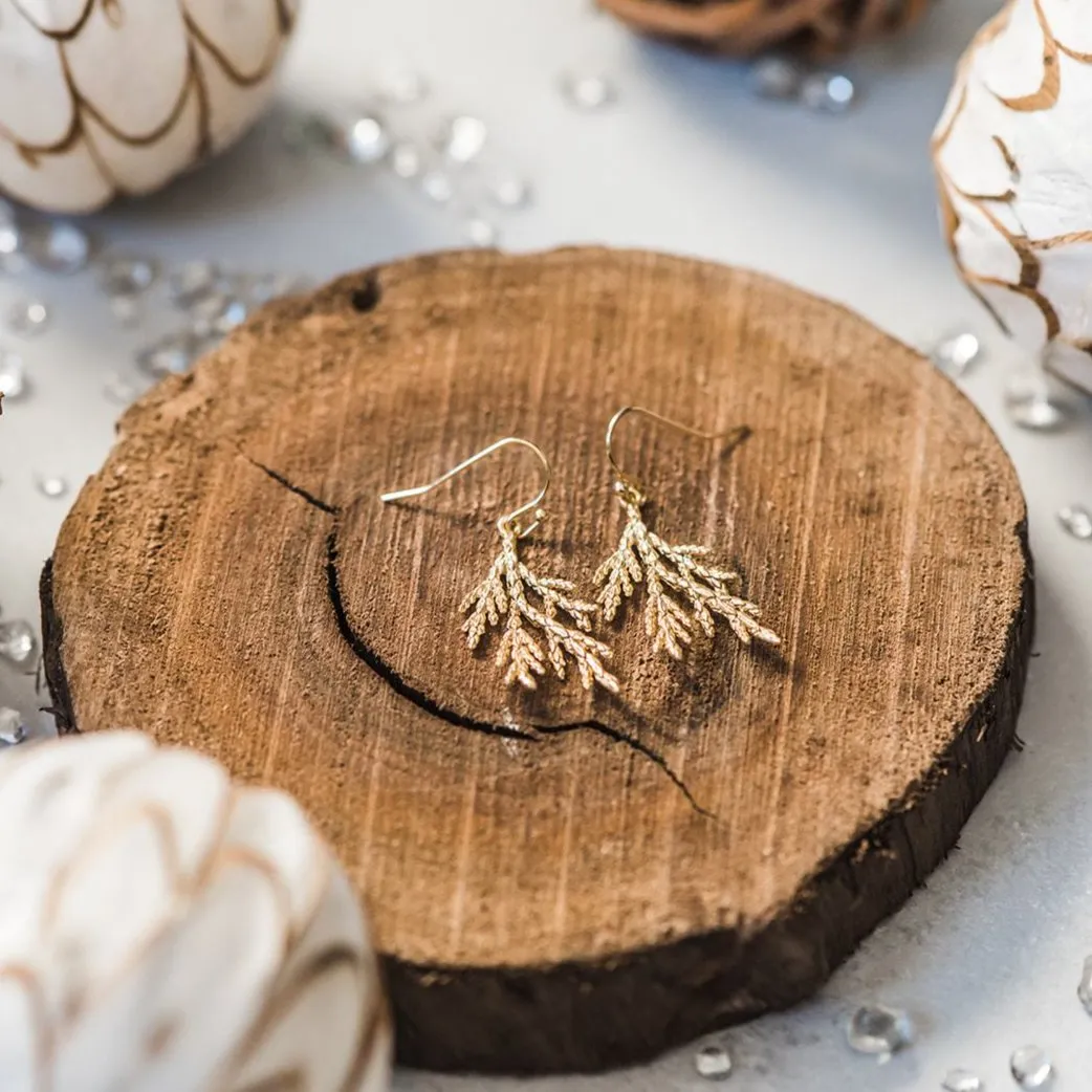 Cedar Earrings ~ Gold