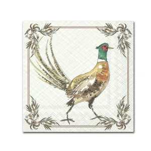 Country Pheasant Paper Beverage Napkins