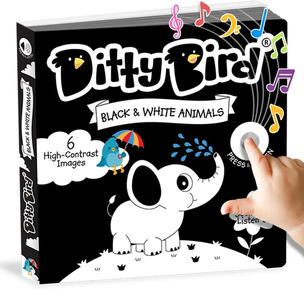 Ditty Bird Book - Black & White Animals