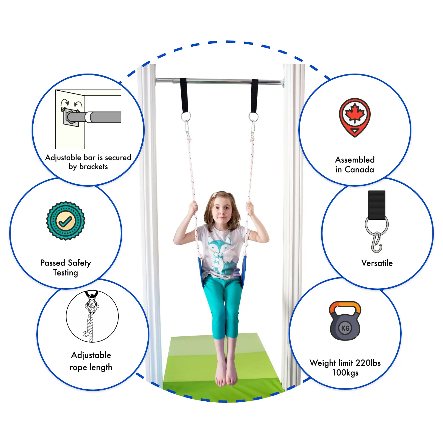 Doorway Gym Kit: Combo, Rings, Swing and Rope Ladder