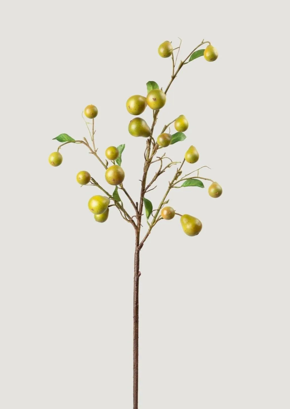 Faux Pear Fruit Branch - 39"