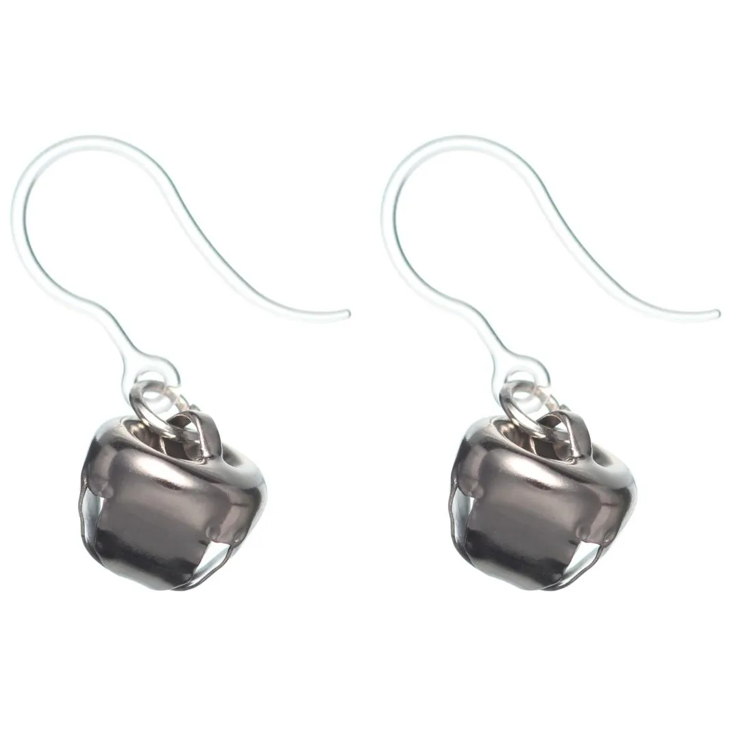 Festive Jingle Bell Dangles Hypoallergenic Earrings for Sensitive Ears Made with Plastic Posts