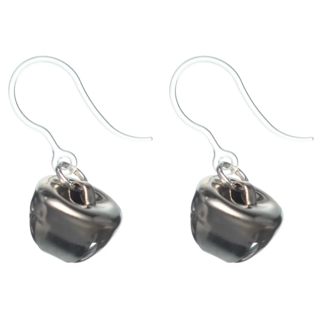 Festive Jingle Bell Dangles Hypoallergenic Earrings for Sensitive Ears Made with Plastic Posts