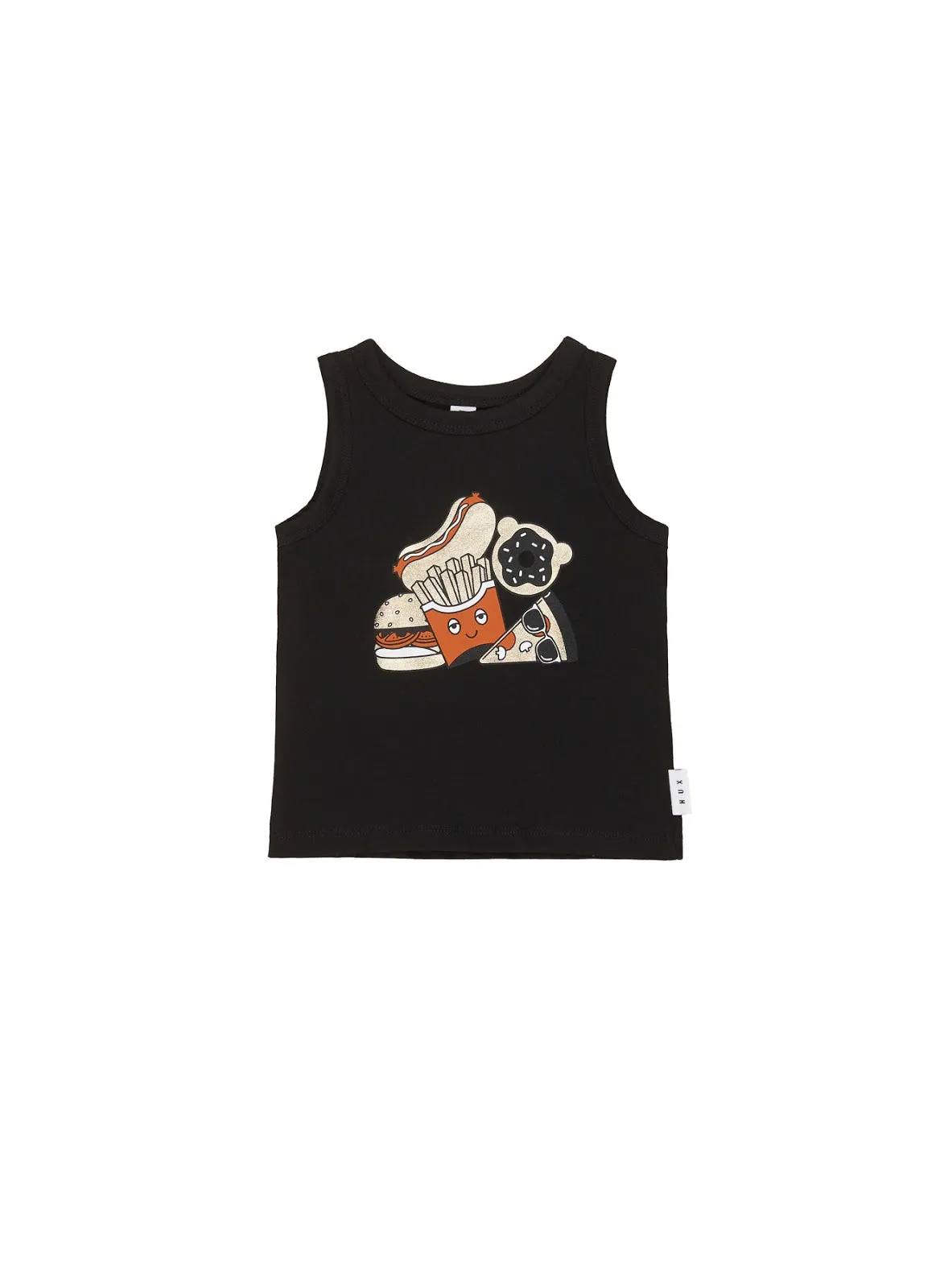 Gold Food Singlet- Black