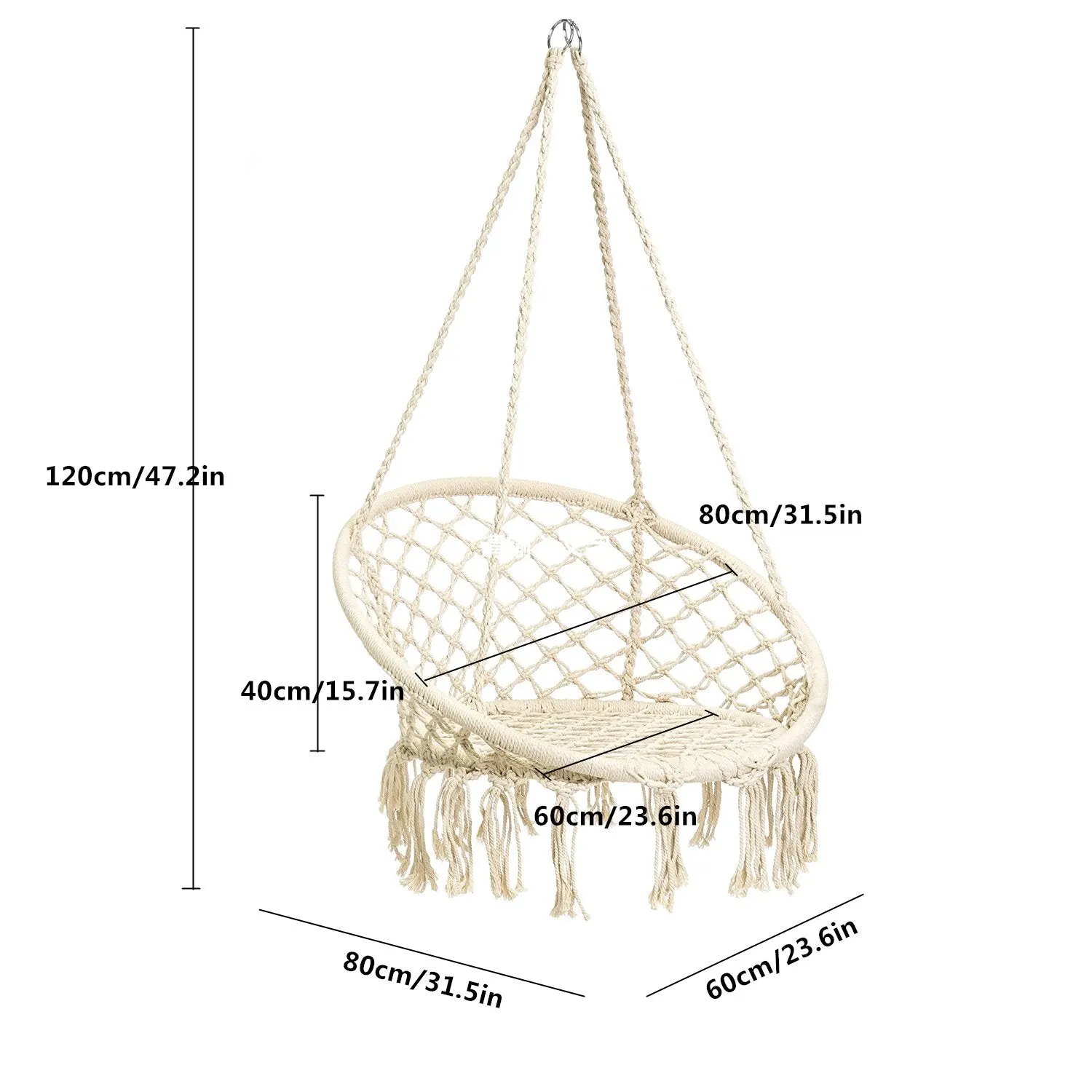 Hanging Macrame Hammock Swing Chair - CCTRO