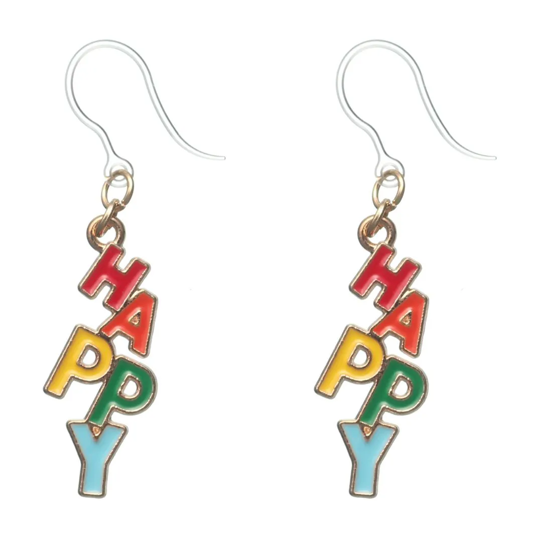 Happy Dangles Hypoallergenic Earrings for Sensitive Ears Made with Plastic Posts