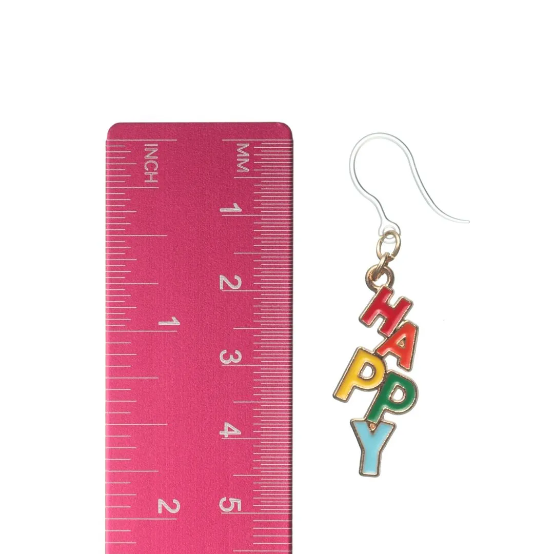 Happy Dangles Hypoallergenic Earrings for Sensitive Ears Made with Plastic Posts