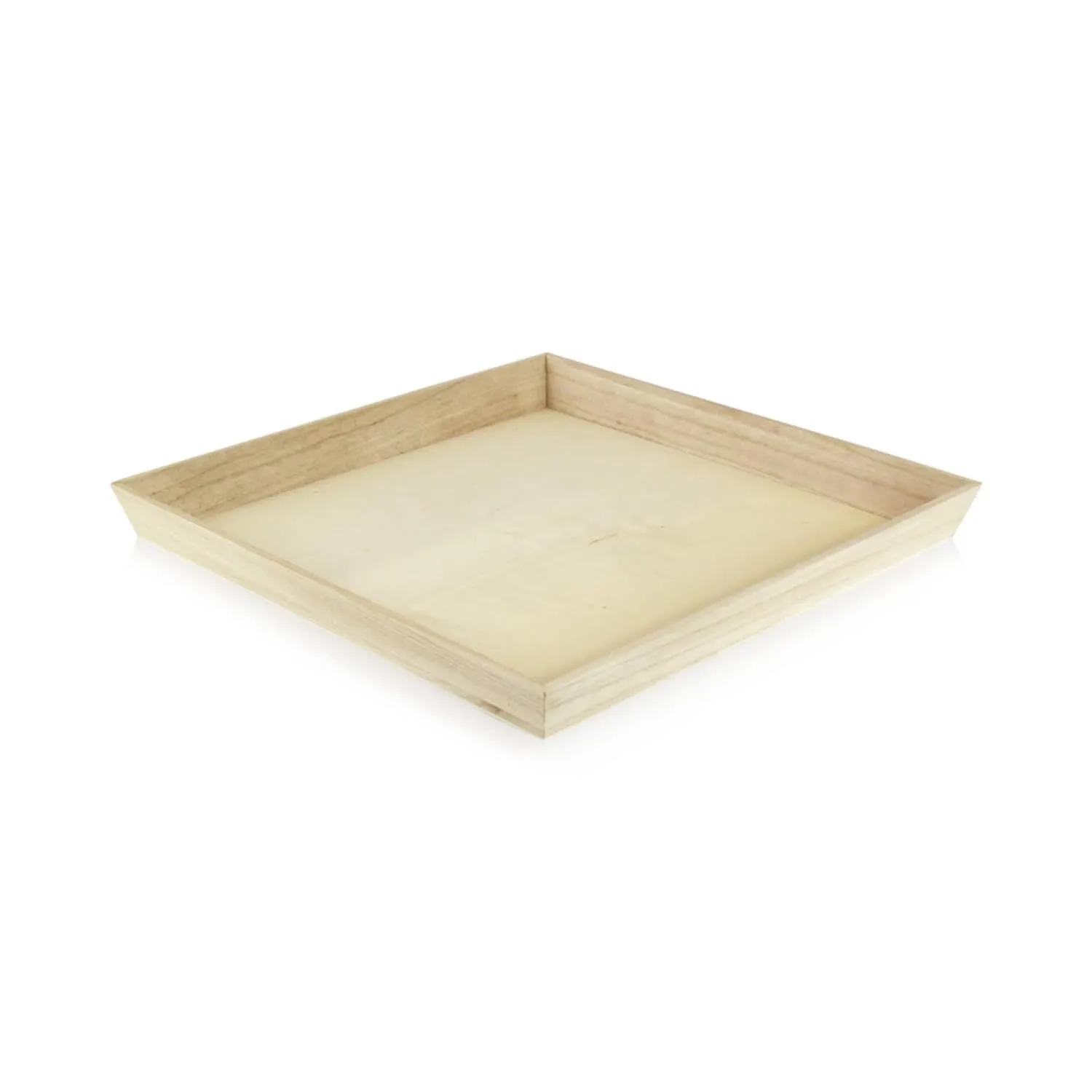 Heavy Duty Wooden Tray, Biodegradable Serving Wood Table Trays for Snacks