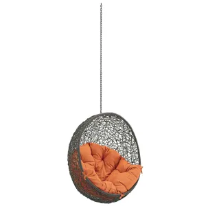 Hide Outdoor Patio Swing Chair Without Stand Gray Orange EEI-2654-GRY-ORA