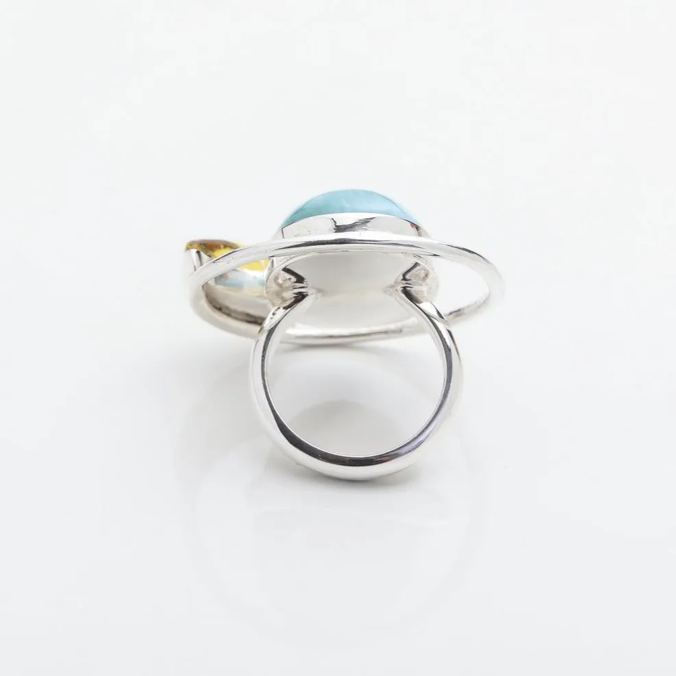 Larimar Amber Ring Islea