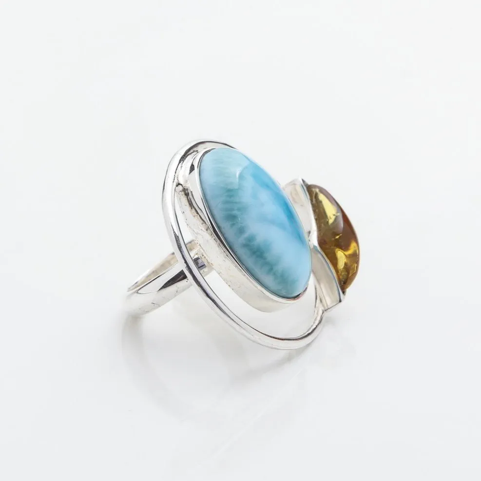 Larimar Amber Ring Islea