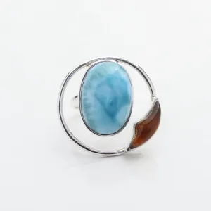 Larimar Amber Ring Islea