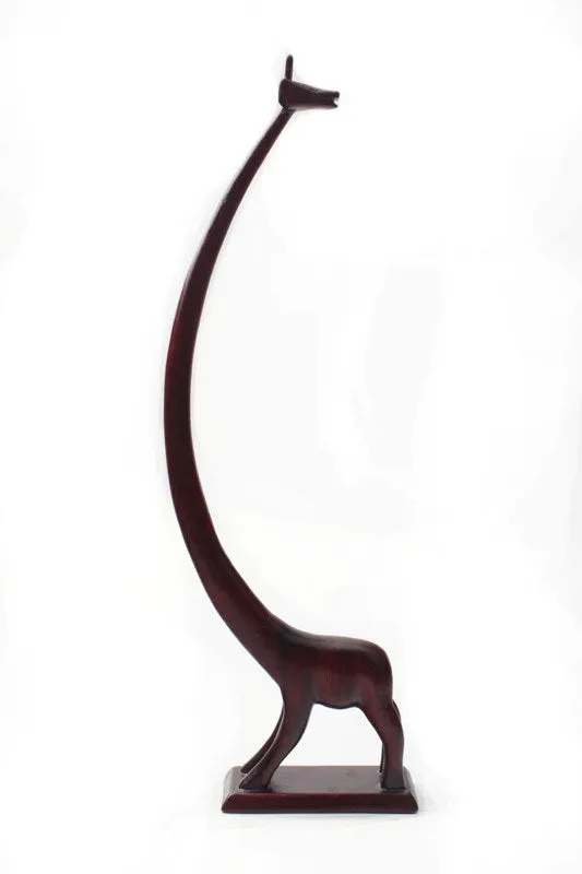 LAZY GIRAFFE  - Hand Carve Wooden Brush Rack-Stand