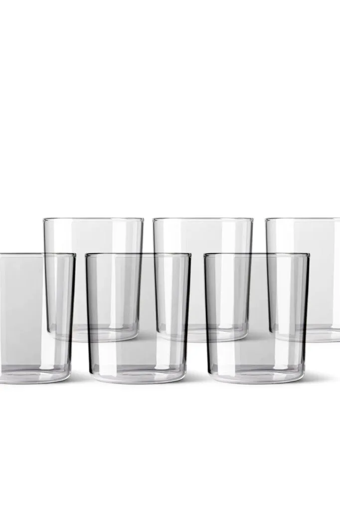 Milligram - Glass Cup Set - Set Of 6 - Clear