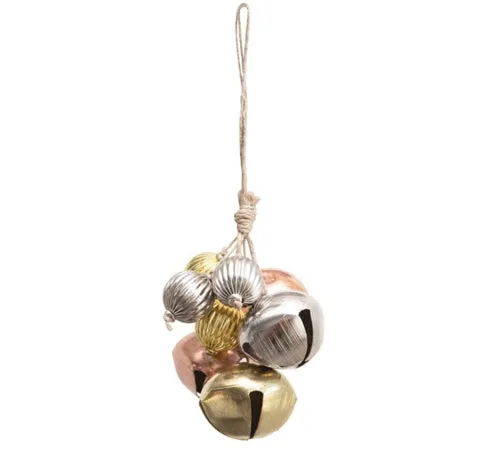 Mixed Metal Jingle Bell Ornament