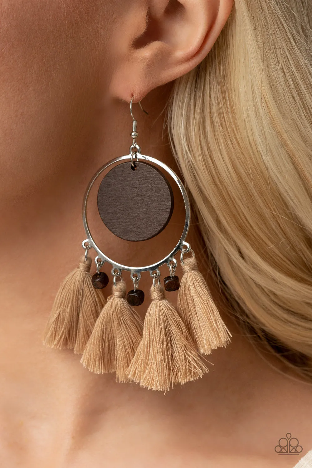 Paparazzi Yacht Bait - Brown Earrings