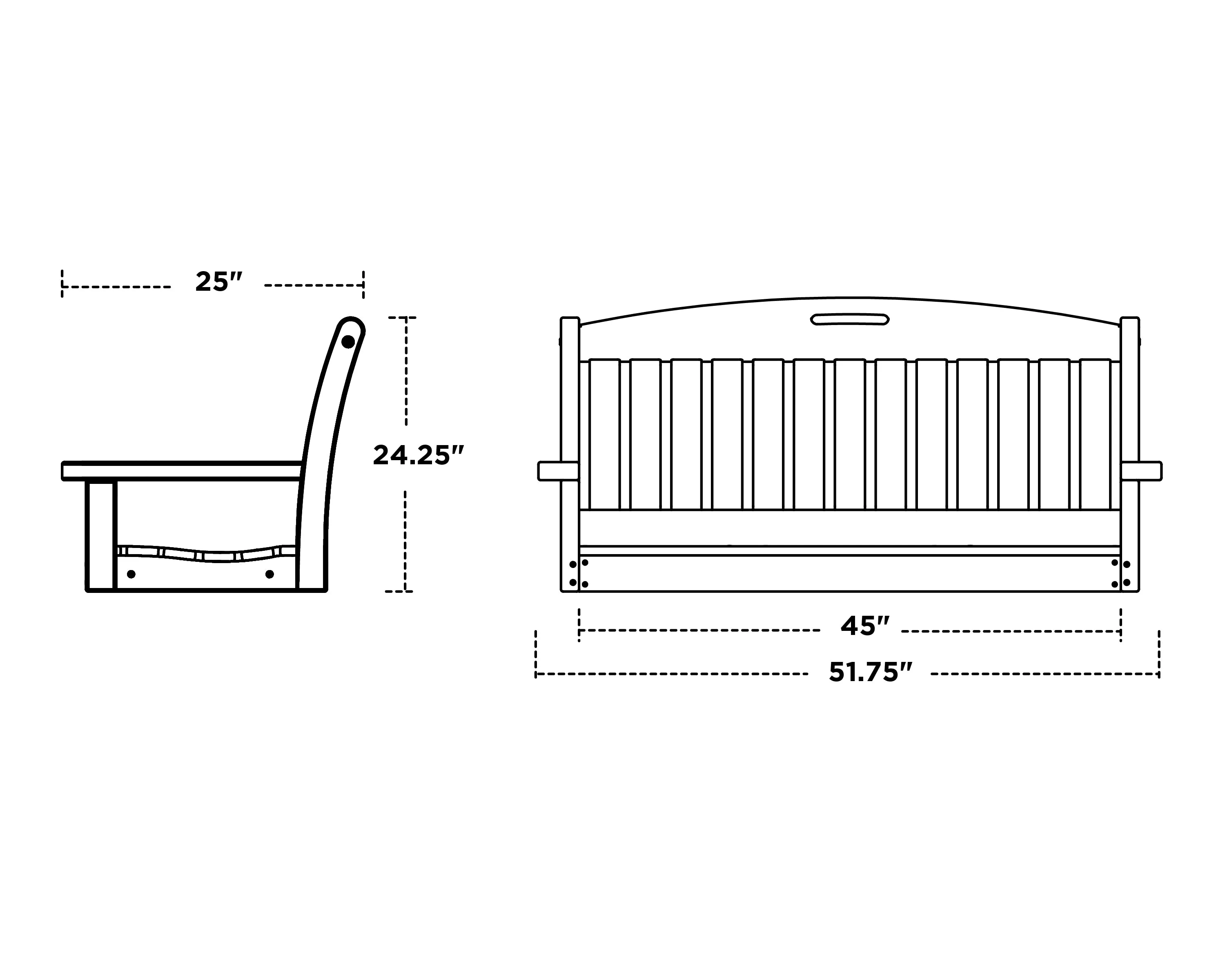 POLYWOOD® Nautical 48" Swing