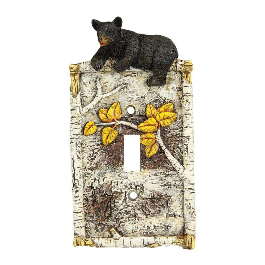 Rivers Edge Birch Bear Single Switch Plate Cover