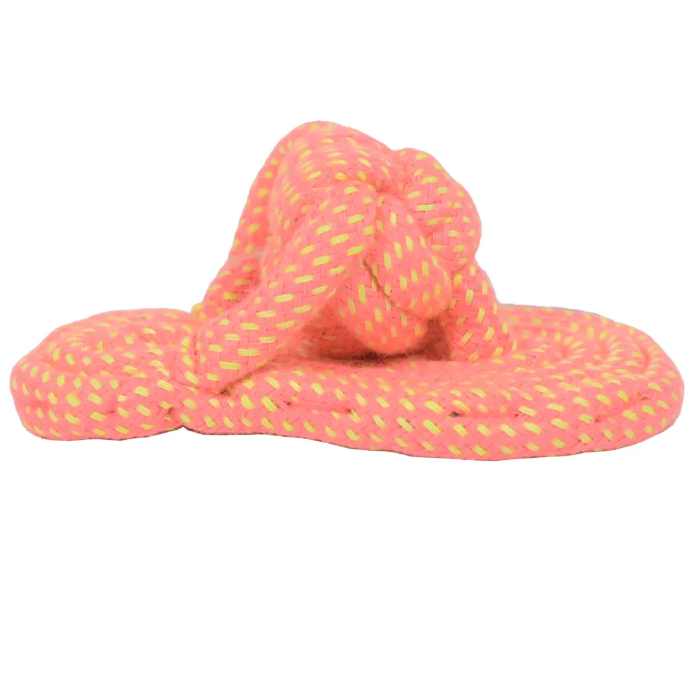 Skatrs Sandal Shaped Hand Made, Durable Rope Chew Toy for Dogs & Cats (Orange)