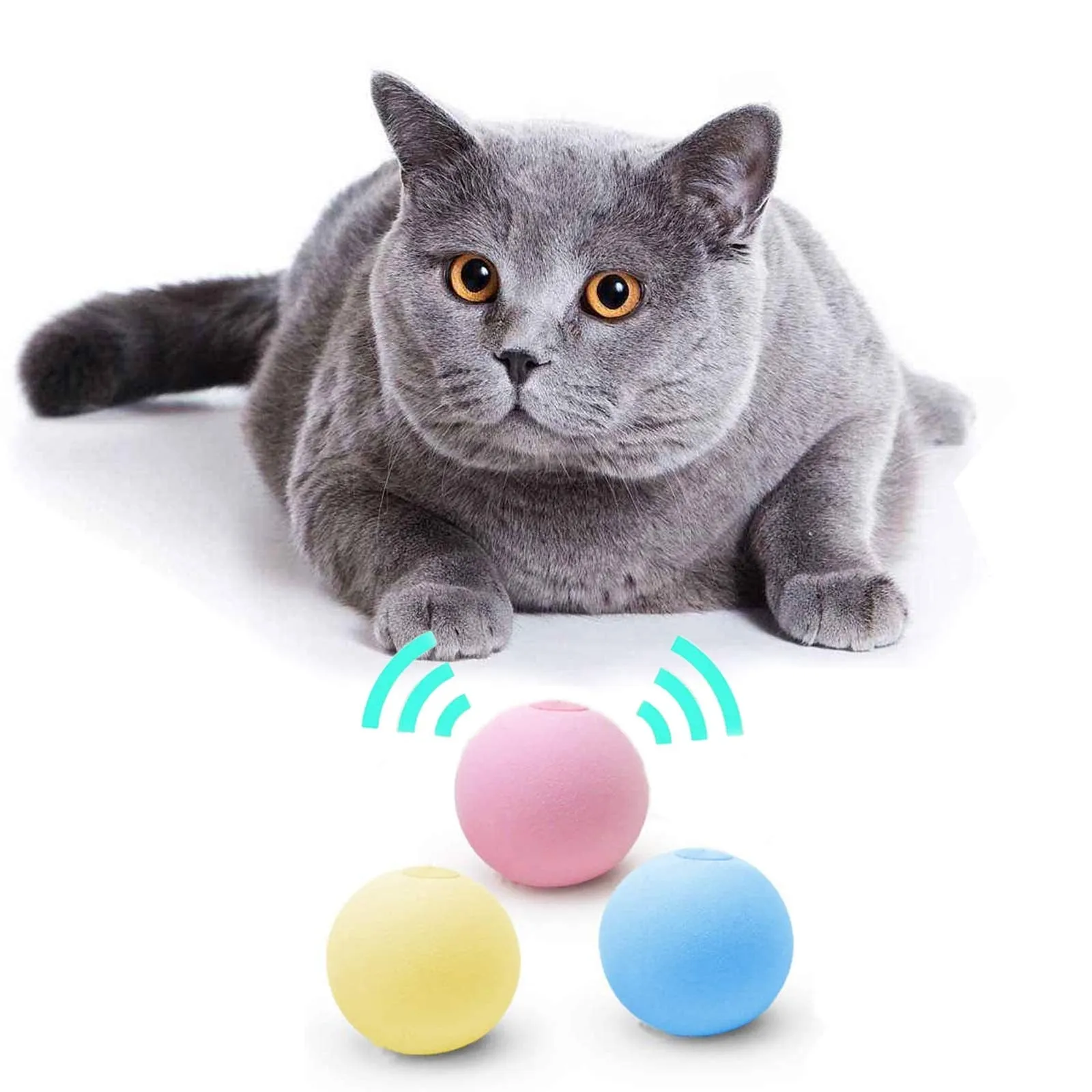 Smart Interactive Ball w/ Sounds for Cats