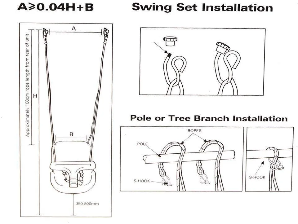 Toddler Swing Seat Hanging Swing Set for Playground Swing Set