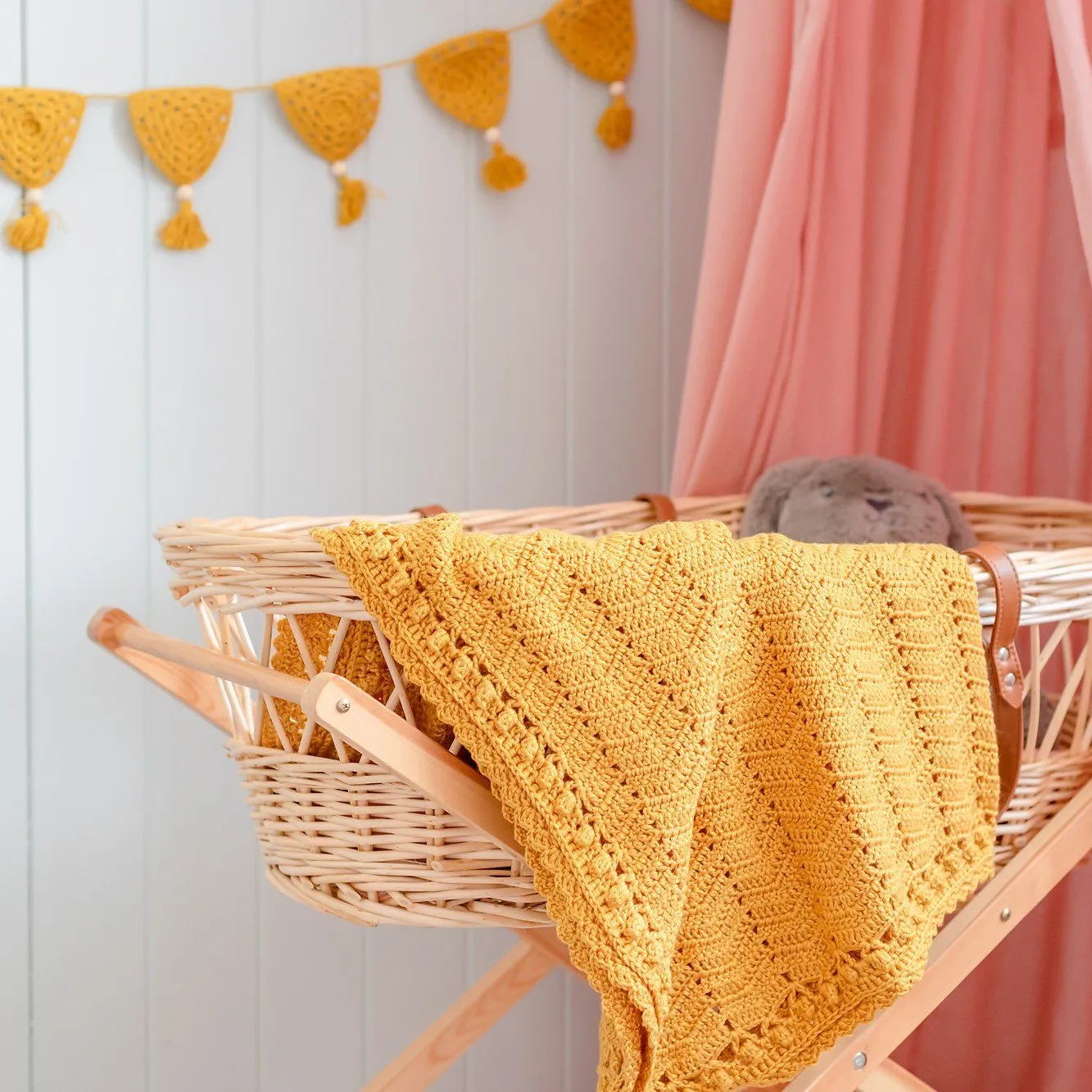 Turmeric Crochet Bunting Flag