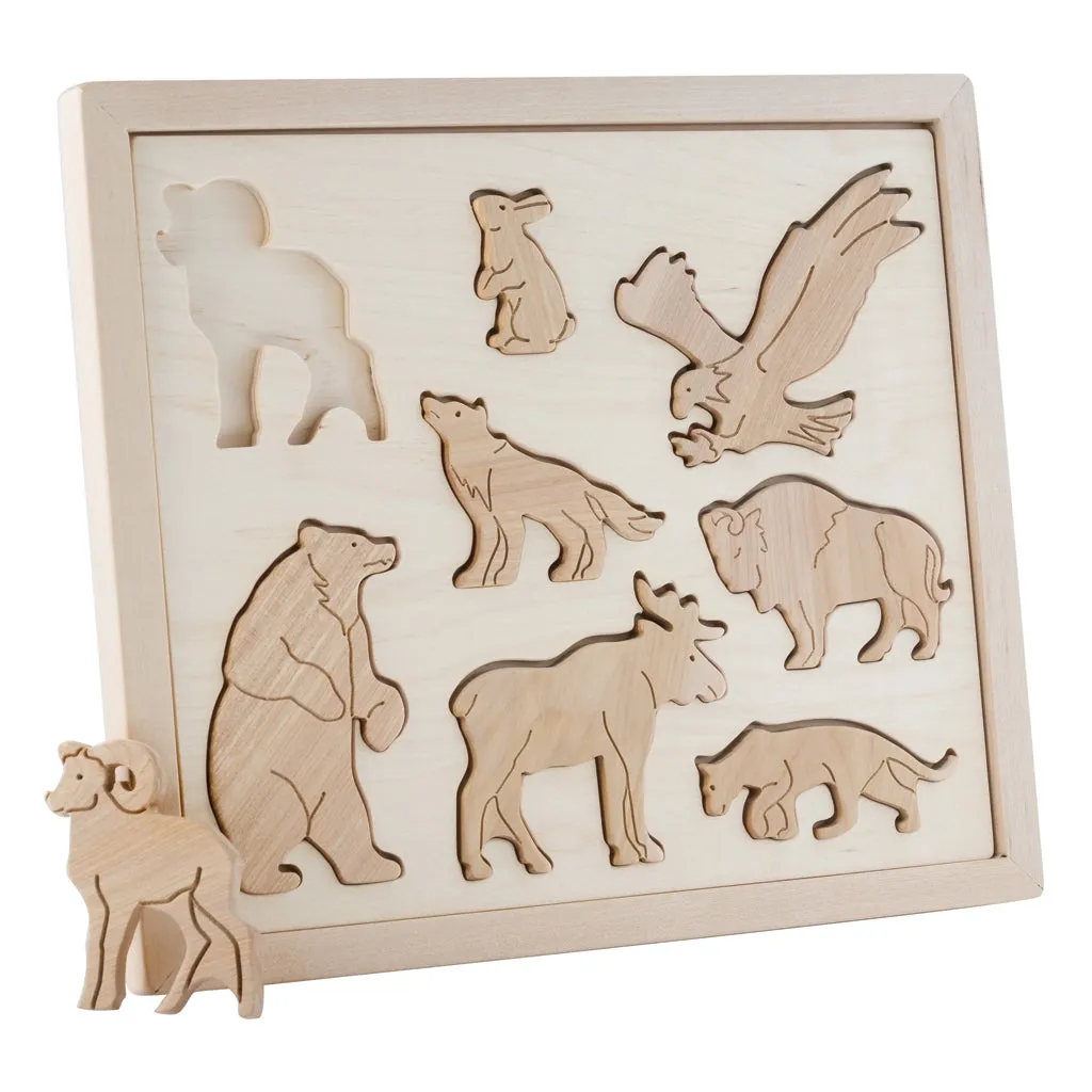 Wooden Sorting Puzzle - Animals Of North America