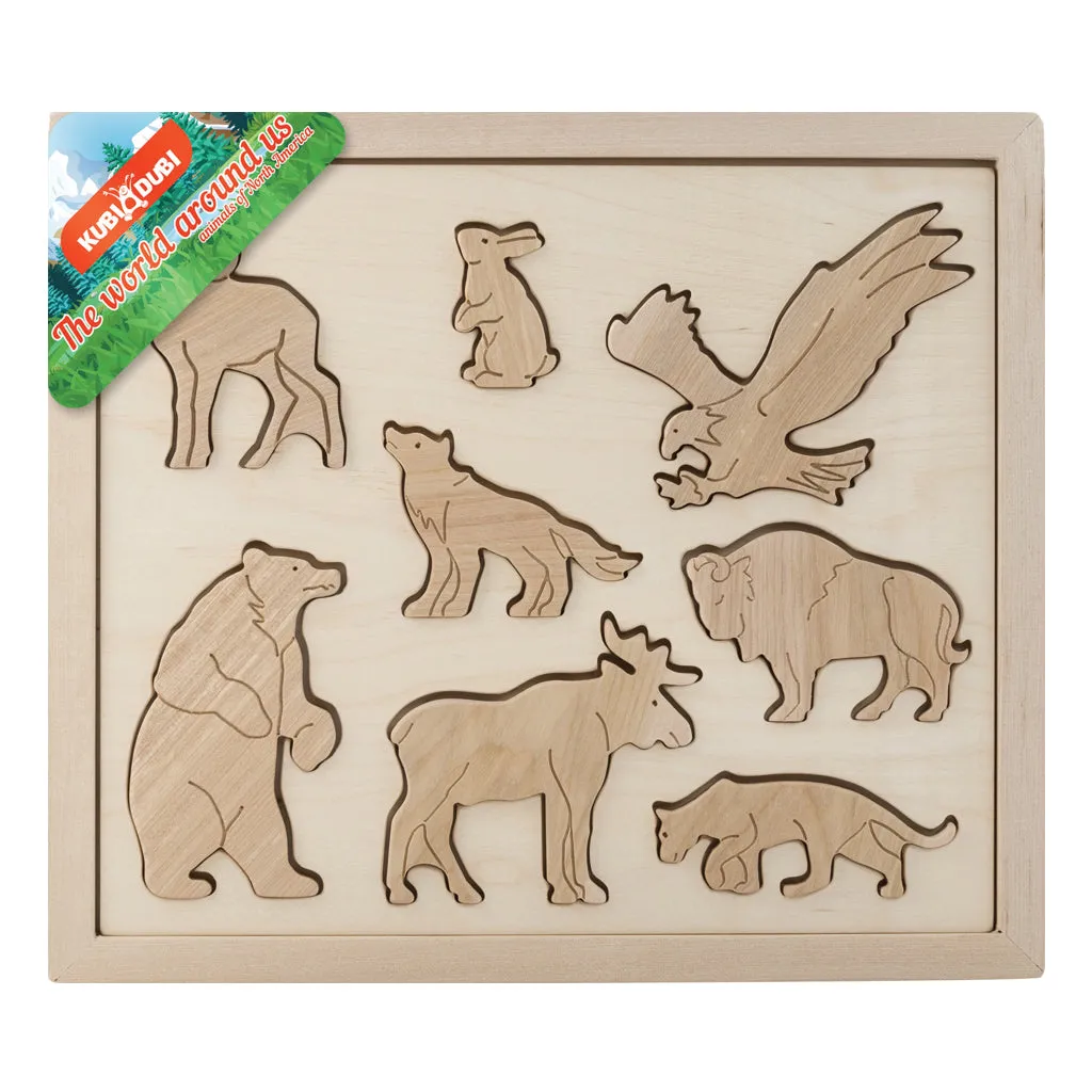 Wooden Sorting Puzzle - Animals Of North America