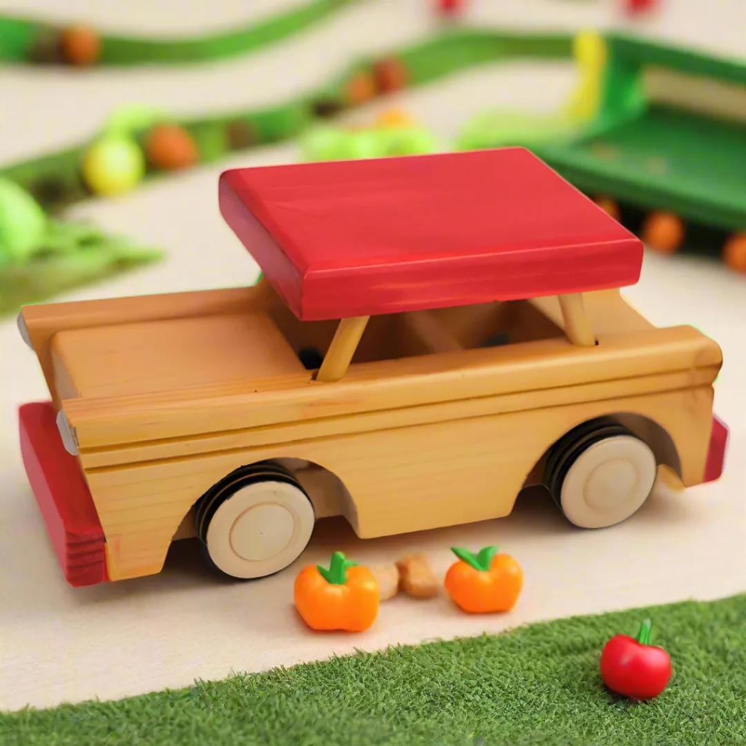 Wooden SUV Car for Kids 1 Year (Random colours will be send)